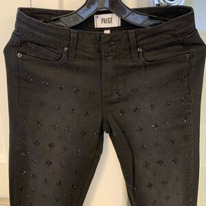 Paige. NWOT! Brand new Verdugo Ultra Skinny. Embellished Crystals jeans. Size 27